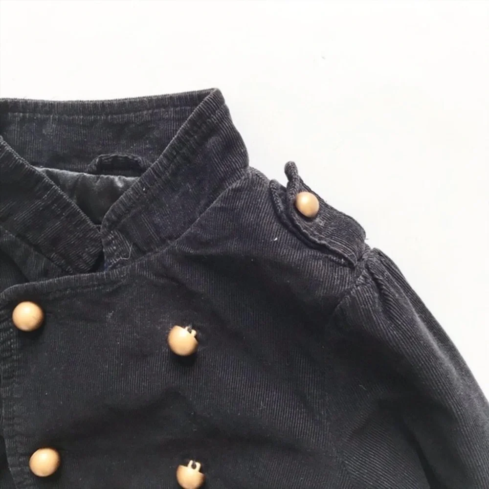 Babygap black corduroy light band jacket EUC 5T